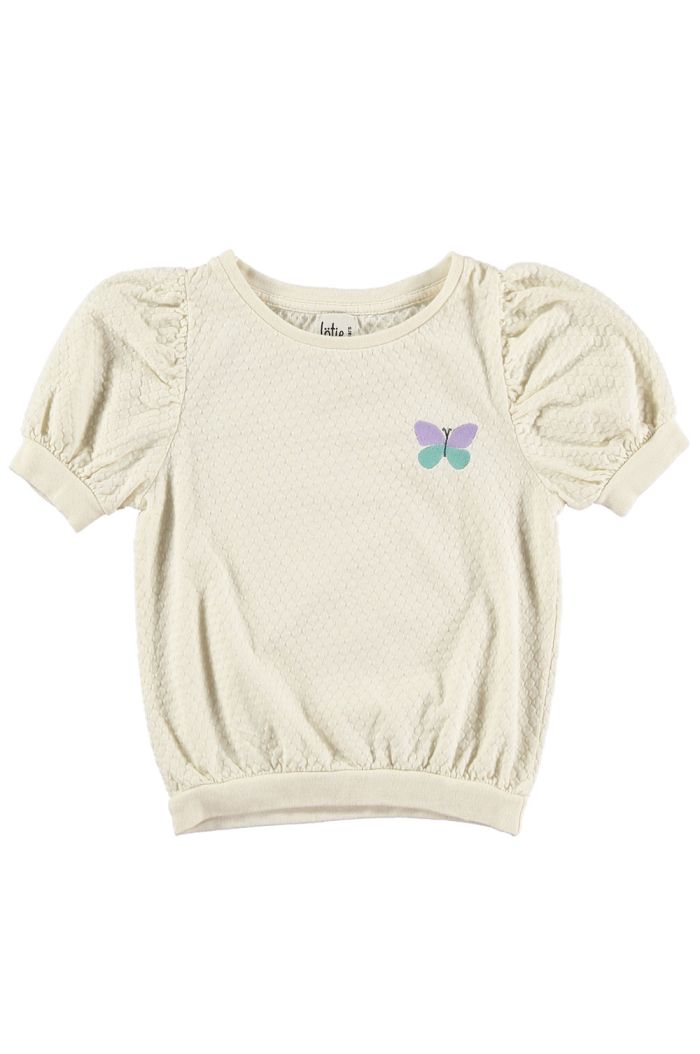 Lotiekids Textured Blouse Tee Off White Butterfly_1