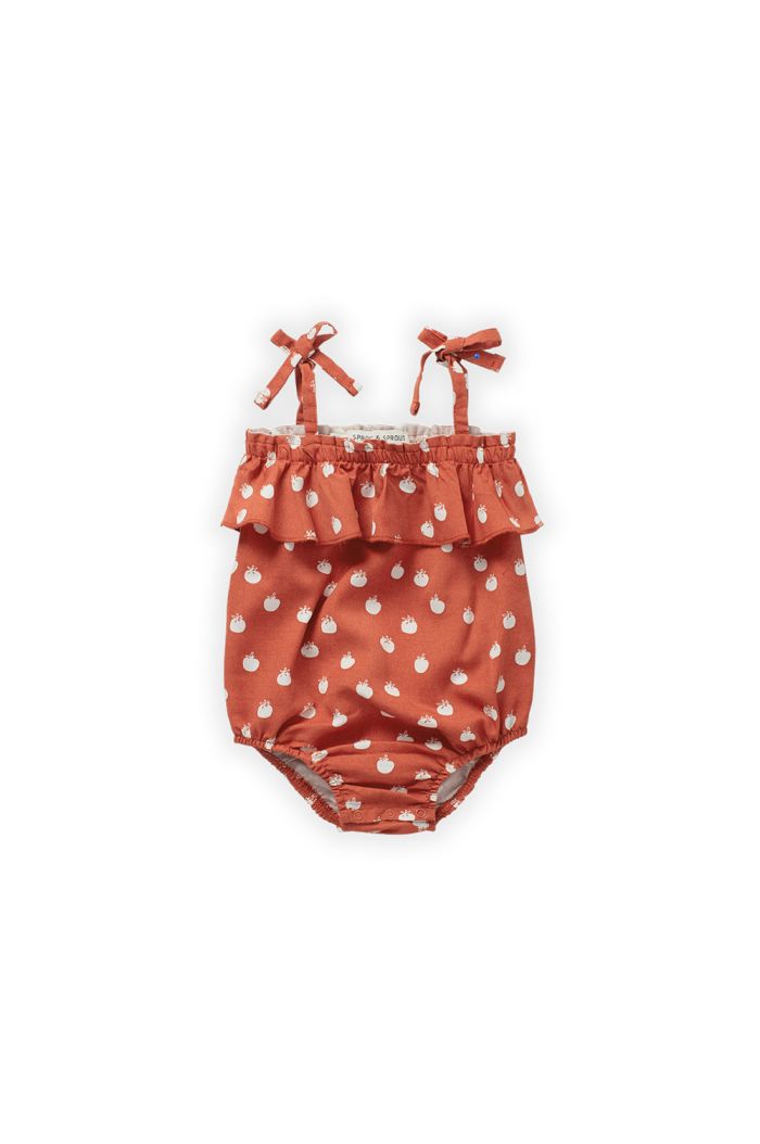 Sproet Sprout Romper straps tomato print Tuscany red_1
