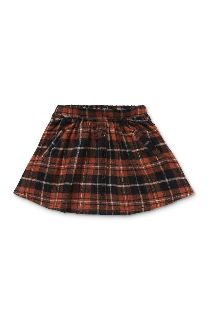 Sproet Sprout Skirt flannel check Barn red_1
