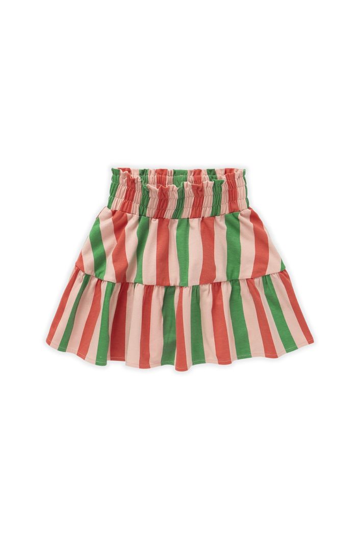 Sproet & Sprout Skirt ruffle Stripe Coral_1