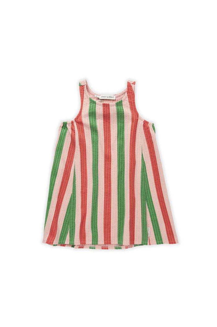 Sproet & Sprout Dress loose Stripe Coral_1
