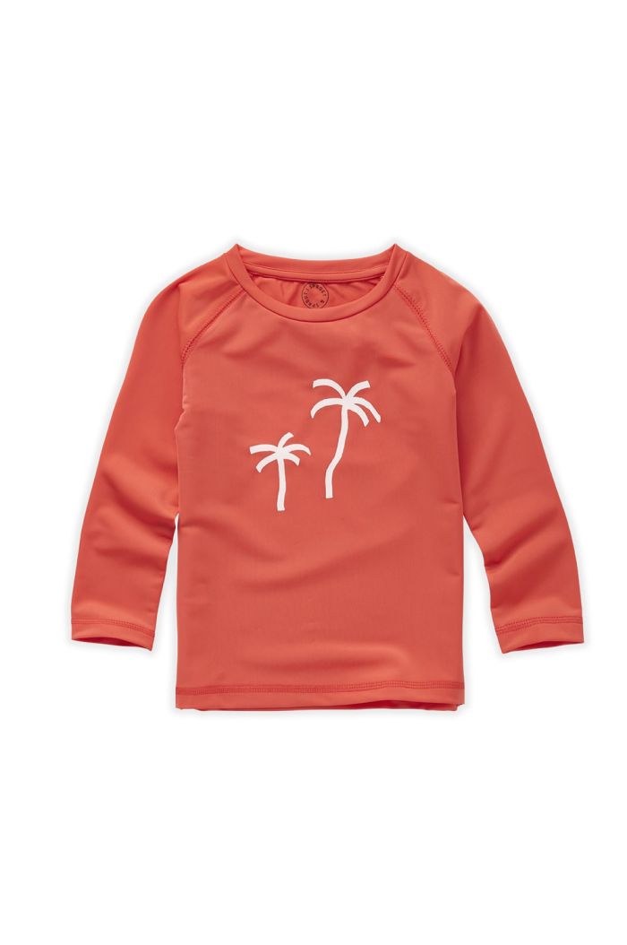 Sproet & Sprout Swim T-shirt Palmtrees Coral_1