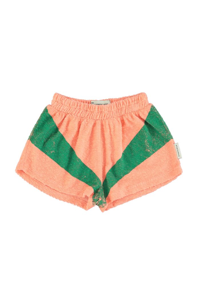 Piupiuchick Shorts Coral & Green Print_1