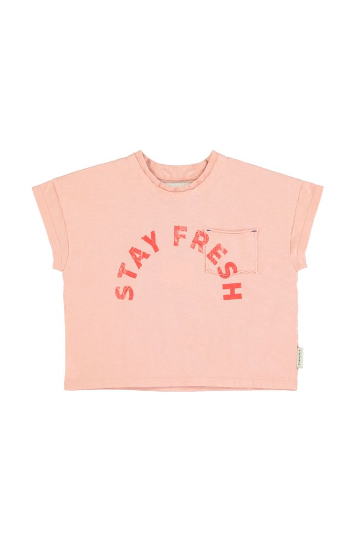 Piupiuchick T-Shirt Light Pink With "Stay Fresh" Print_1