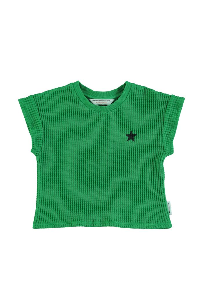 Piupiuchick T-Shirt Green With Black Logo Print_1