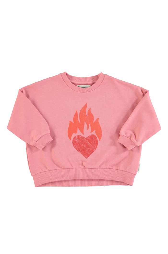 Piupiuchick Sweatshirt Pink With Heart Print_1