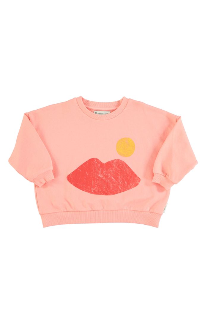 Piupiuchick Sweatshirt Coral With Lips Print_1