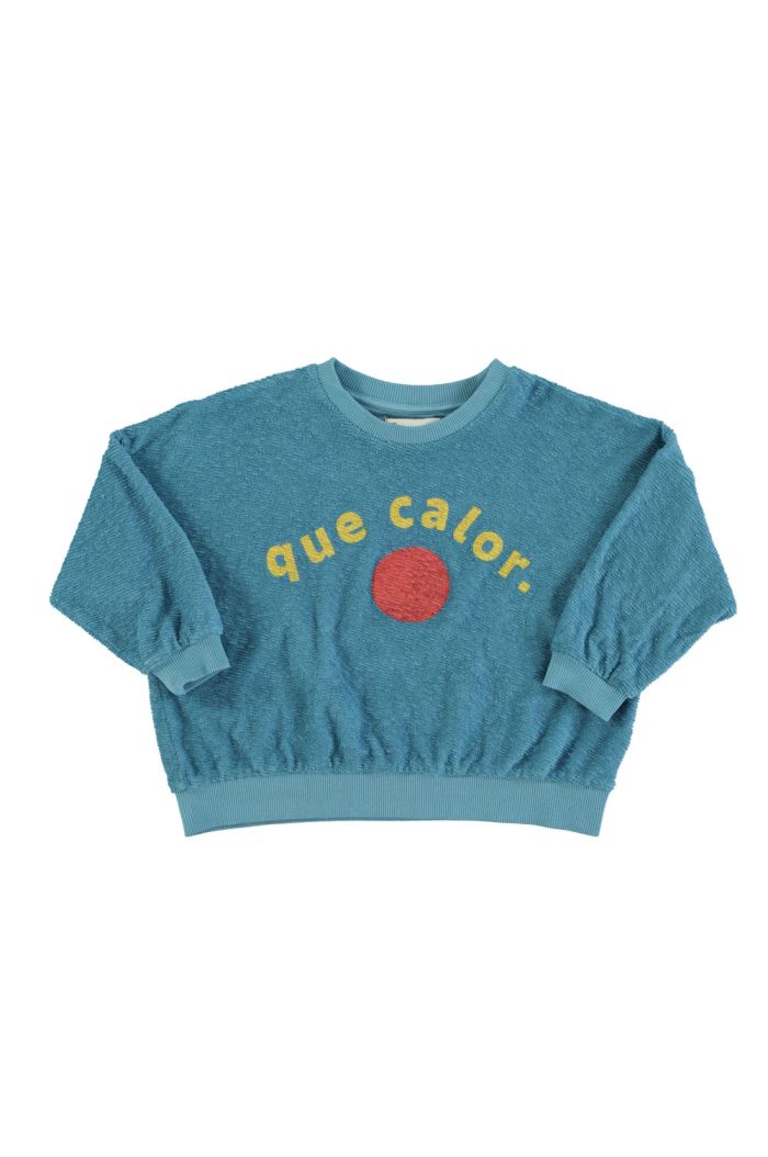 Piupiuchick Sweatshirt Blue With "Que Calor" Print_1