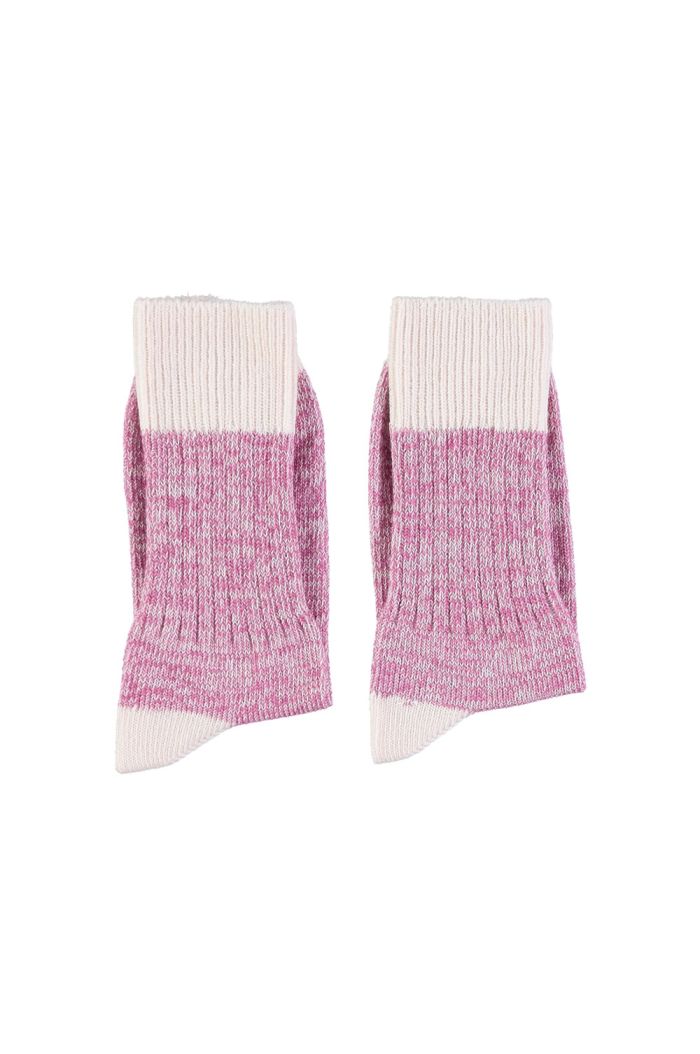 Piupiuchick Short socks Pink and ecru_1