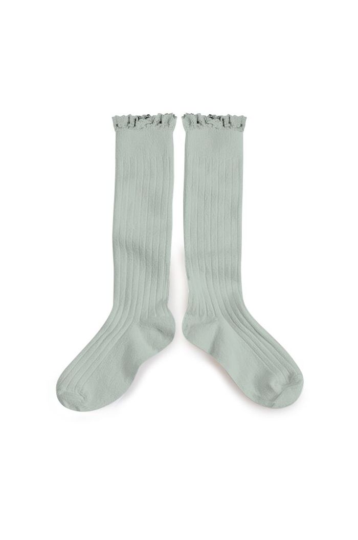 Collegien high socks with lace Augue/Marine_1