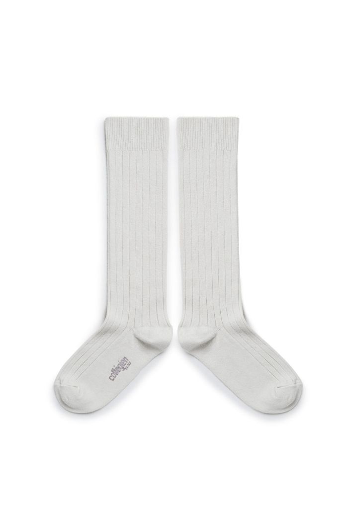 Collegien Knee High Socks Blanc Neige_1