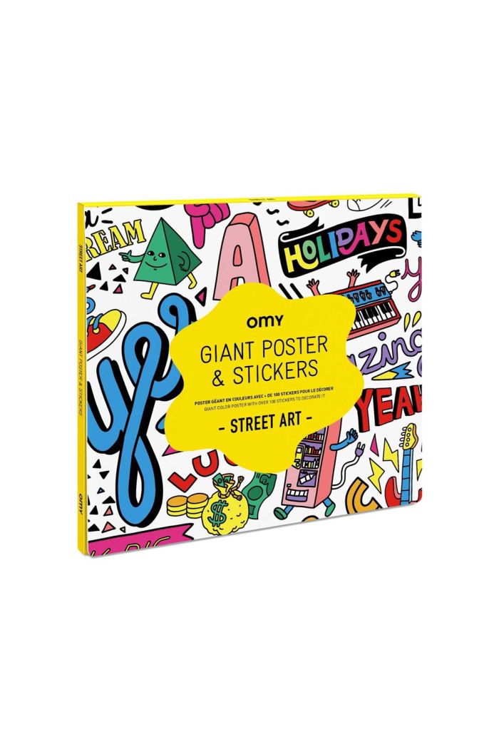 OMY Giant Coloring Poster & Stickers - Street Art