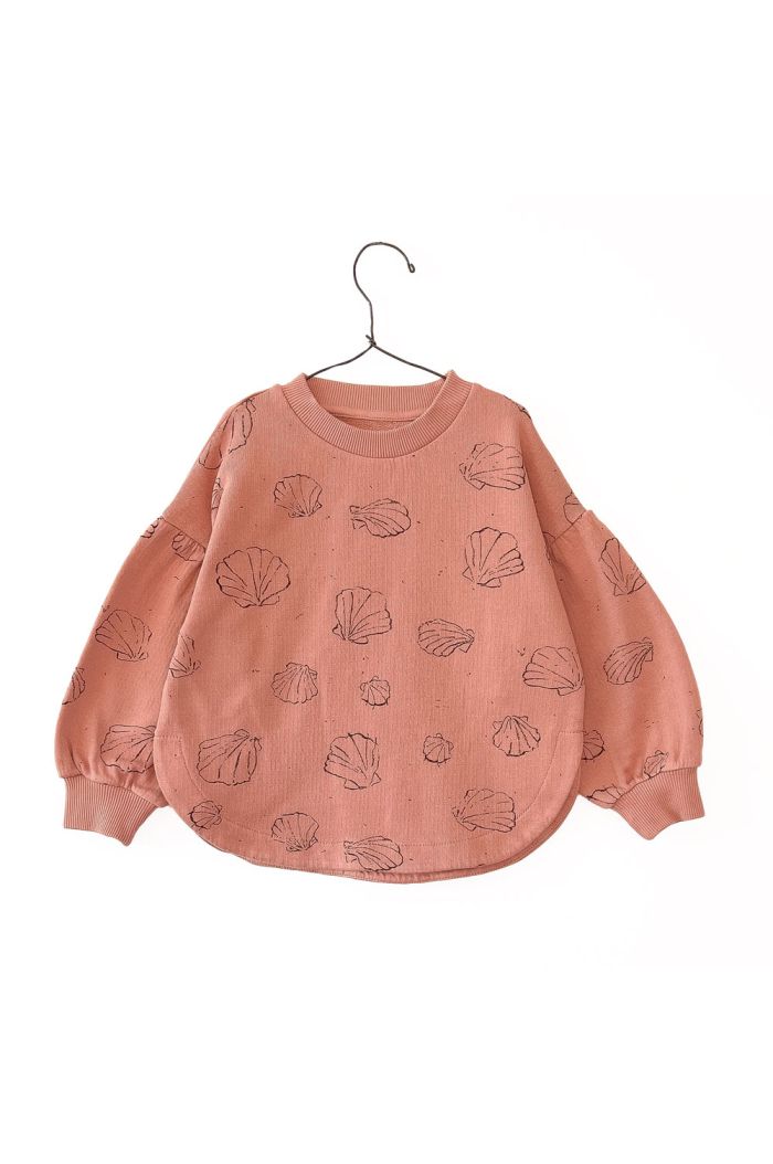 Play Up Printed Fleece Sweater Coral_1