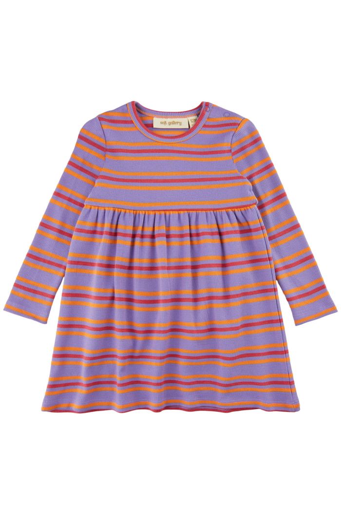 Soft Gallery Baby Jenni Yd Stripe Longsleeve dress Violet Tulip_1