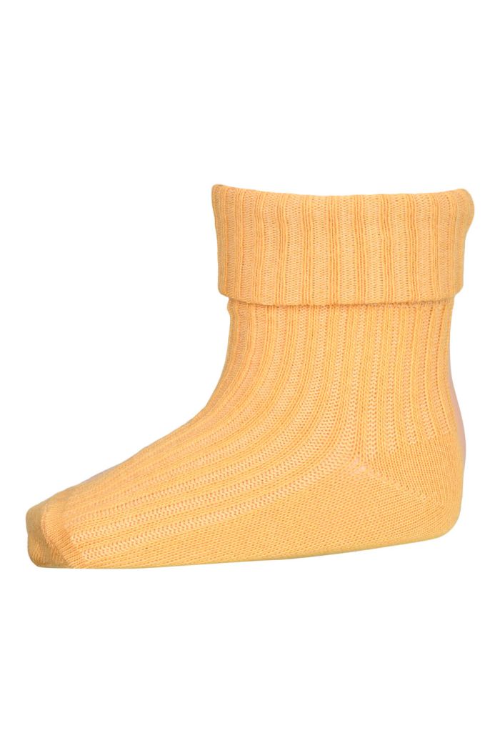 MP Denmark Cotton rib baby socks 4098 Ochre_1