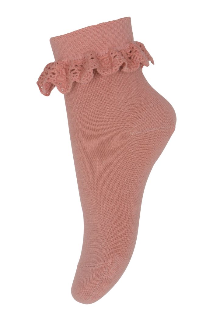 MP Denmark Cotton socks with lace 4260 Rose Dawn_1