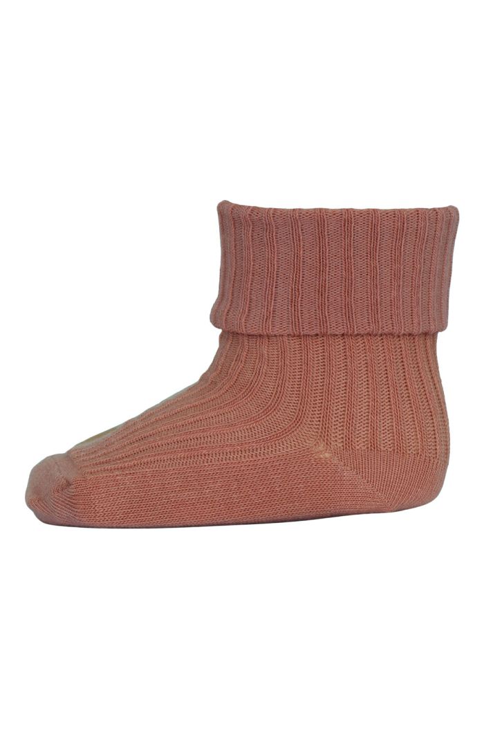 MP Denmark Cotton rib baby socks 2315 Copper Brown_1