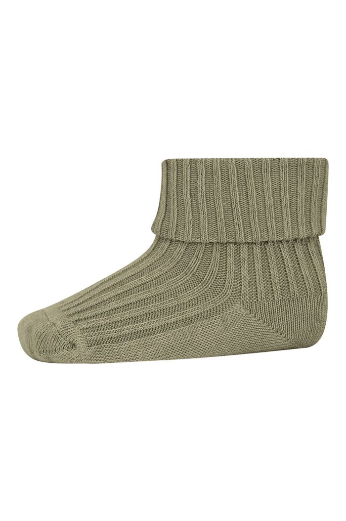 MP Denmark Cotton rib baby socks 3050 Silver Sage_1