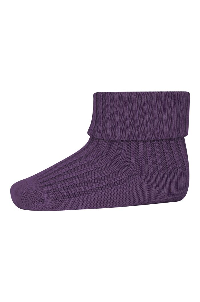 MP Denmark Cotton rib baby socks 110 Patrician Purple_1