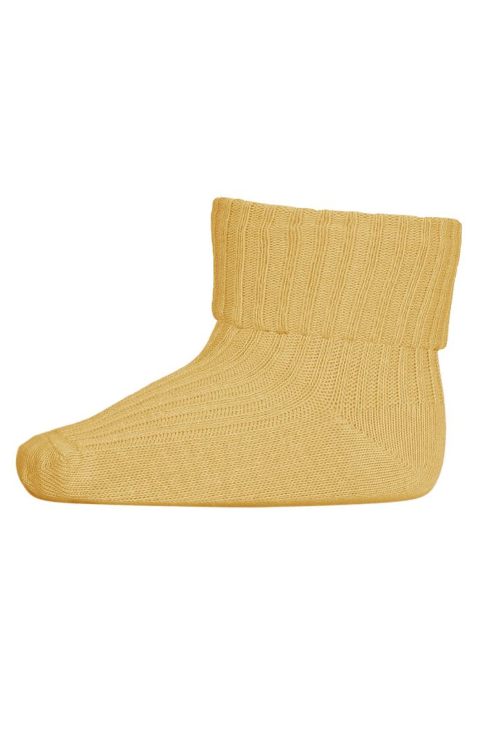 MP Denmark Cotton rib baby socks 1220 Misted Yellow_1