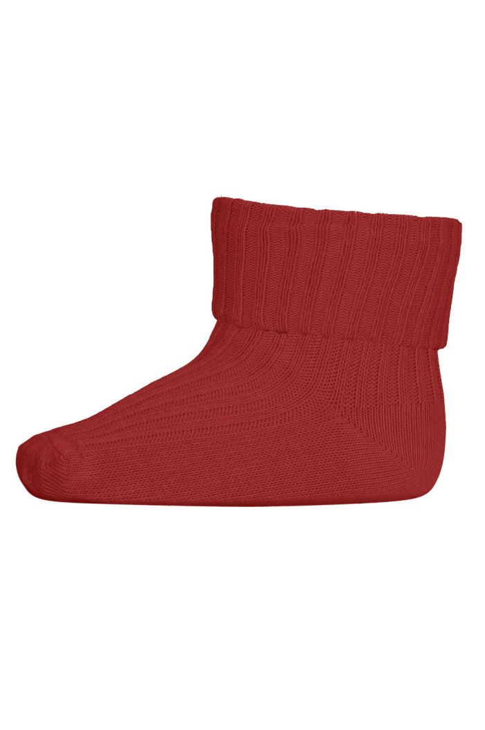 MP Denmark Cotton rib baby socks 1315 Tomato_1