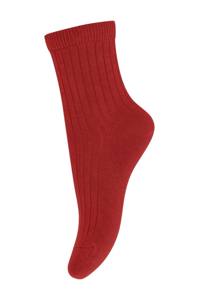 MP Denmark Cotton rib socks 1315 Tomato_1