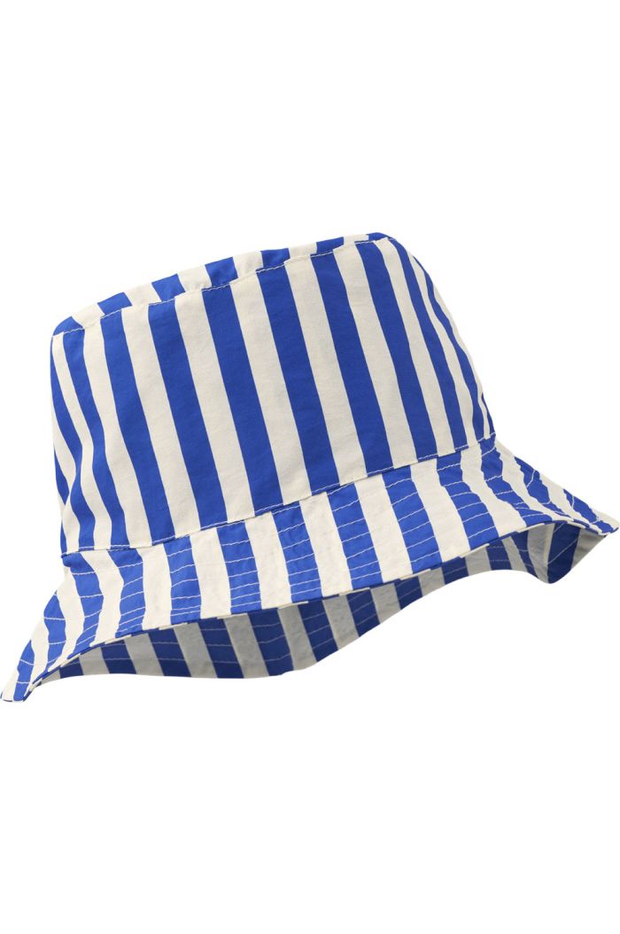 Liewood Damon bucket hat Stripe: Surf blue/Creme de la creme_1