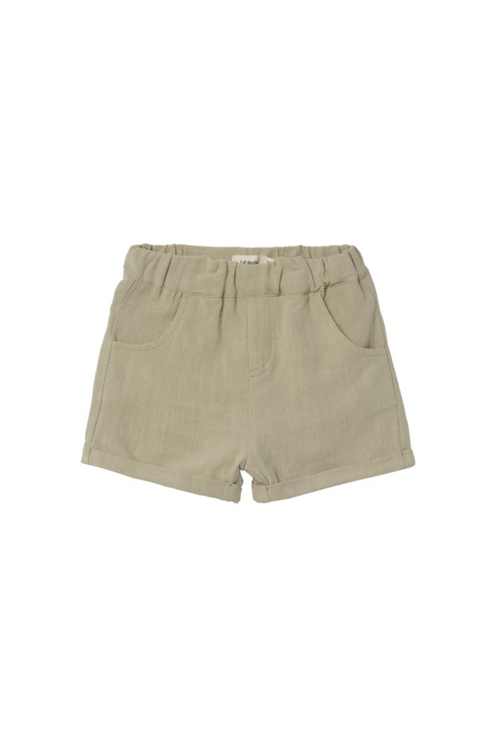 Lil Atelier Nmmdolie Fin Loose Shorts Lil Moss Gray_1