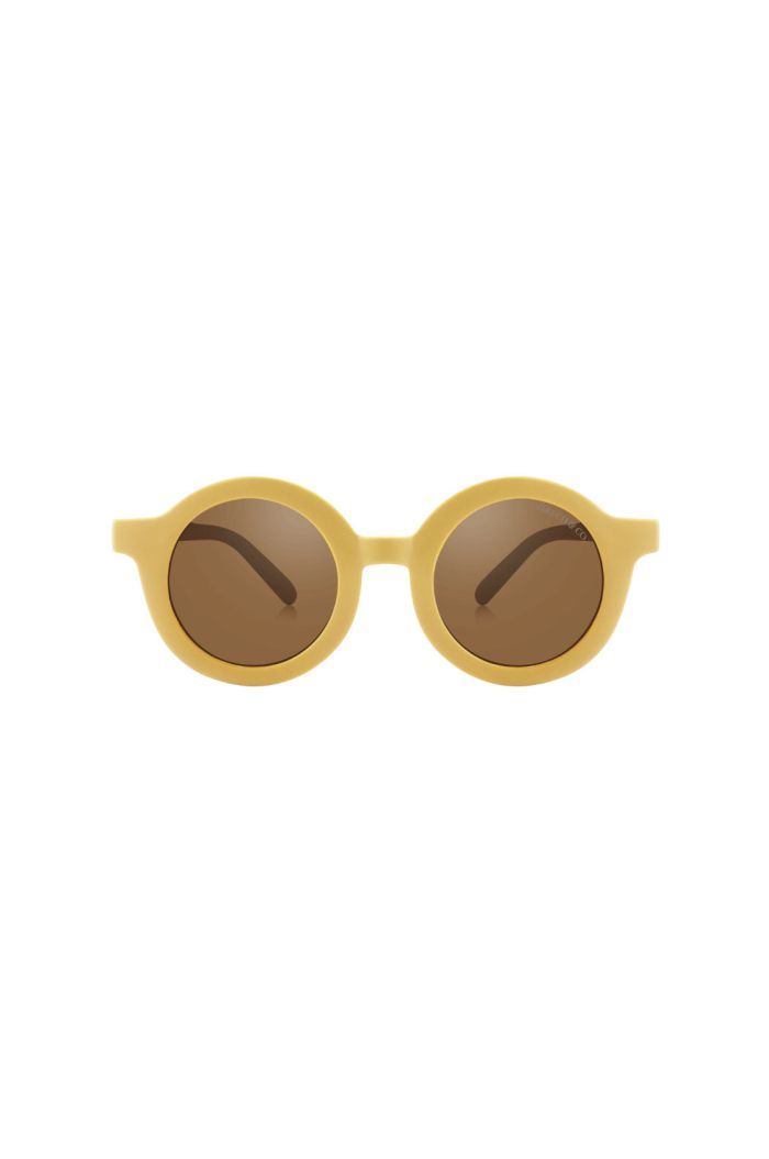 Grech & Co Original Round Bendable sunglasses Mellow Yellow_1