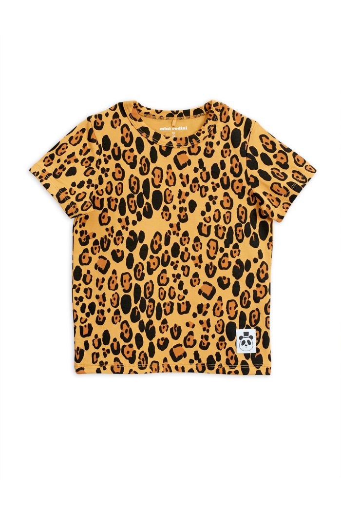 Mini Rodini Basic leopard shortsleeve tee Beige_1