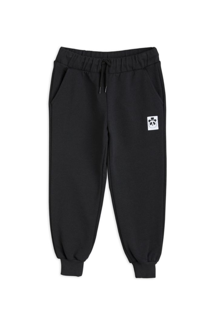 Mini Rodini Basic solid sweatpants Black_1