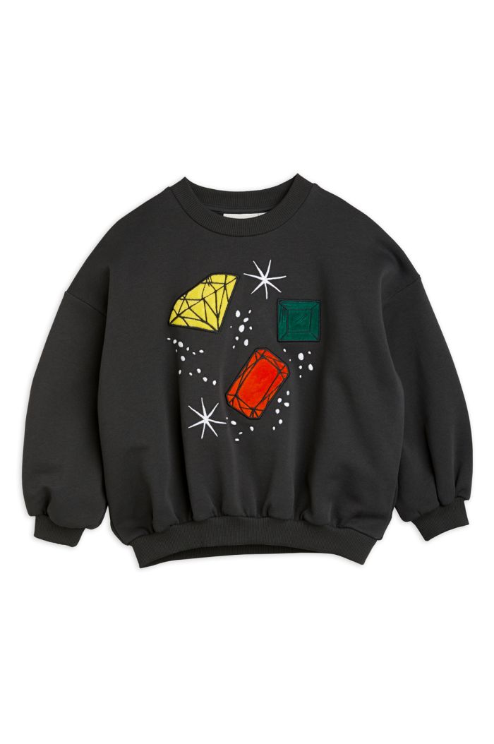 Mini Rodini Jewels application sweatshirt Black_1