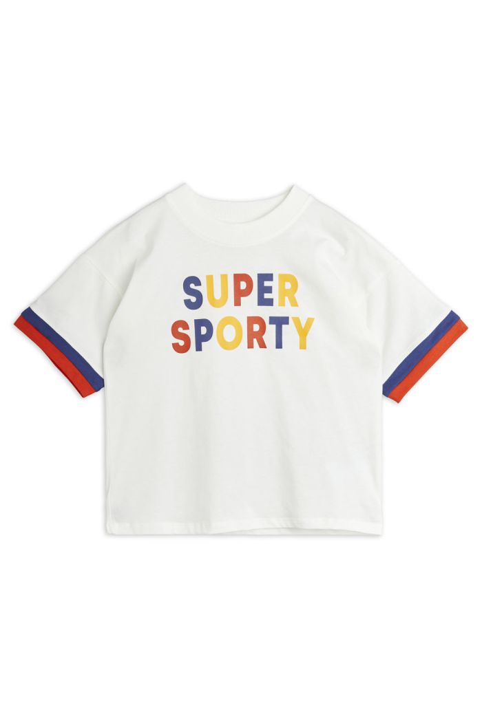 Mini Rodini Super sporty single print t-shirt Offwhite_1