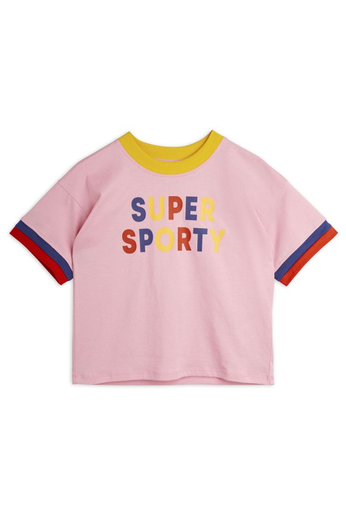 Mini Rodini Super sporty single print t-shirt Pink_1