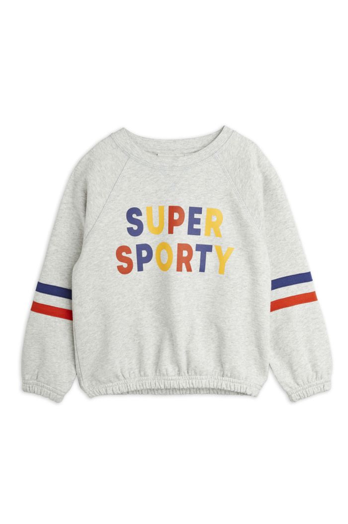 Mini Rodini Super sporty single print sweatshirt Grey melange_1