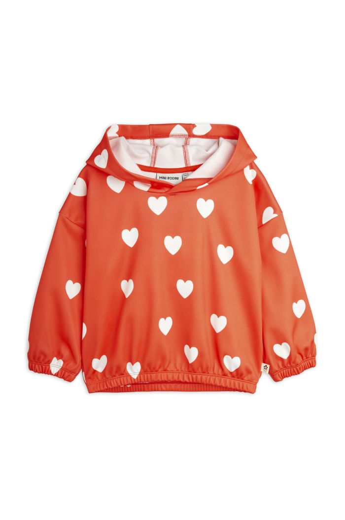 Mini Rodini Hearts WCT hoodie Red_1