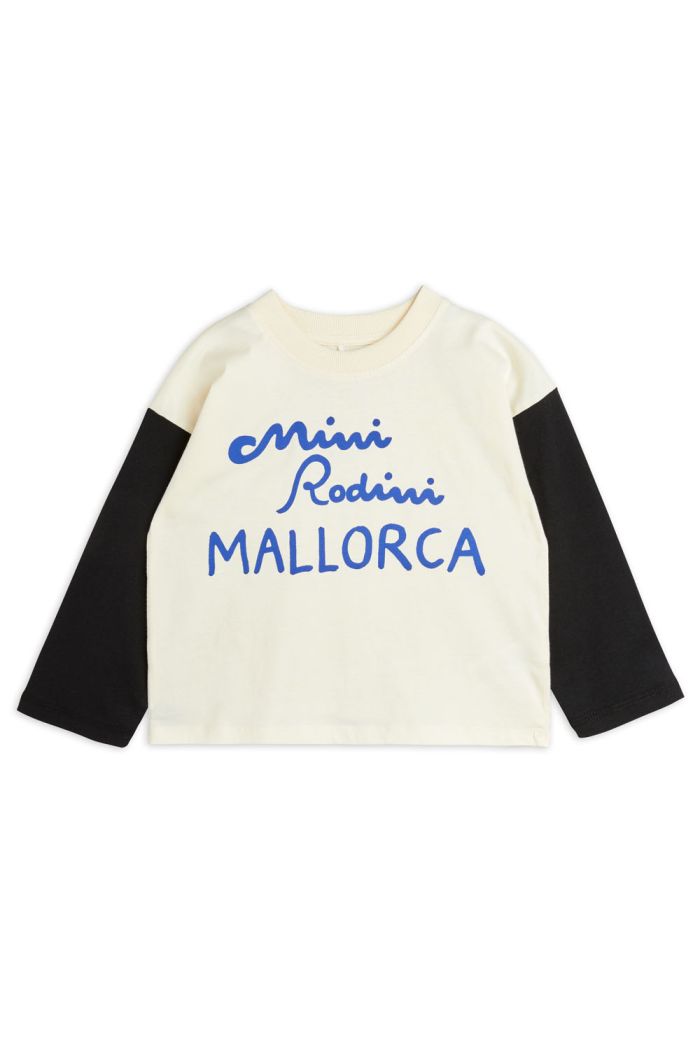 Mini Rodini Mallorca single print longsleeve tee Offwhite_1
