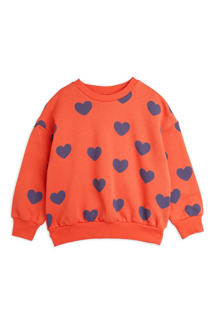 Mini Rodini Hearts all-over print sweatshirt Red_1