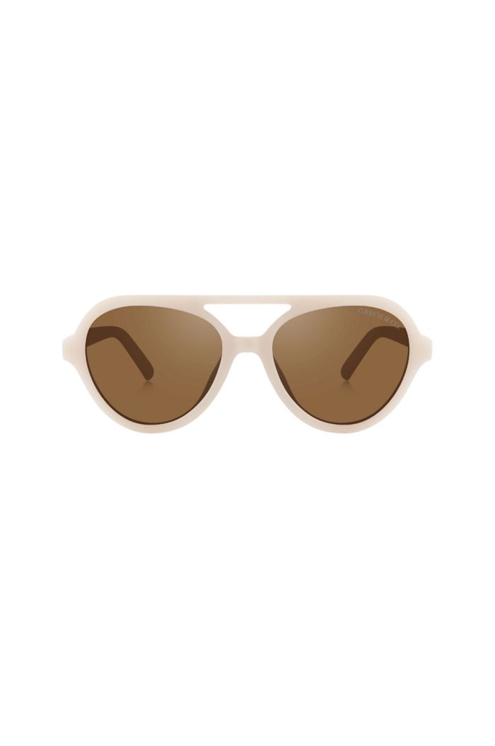 Grech & Co Aviator Semi Bendable sunglasses Creamy White_1
