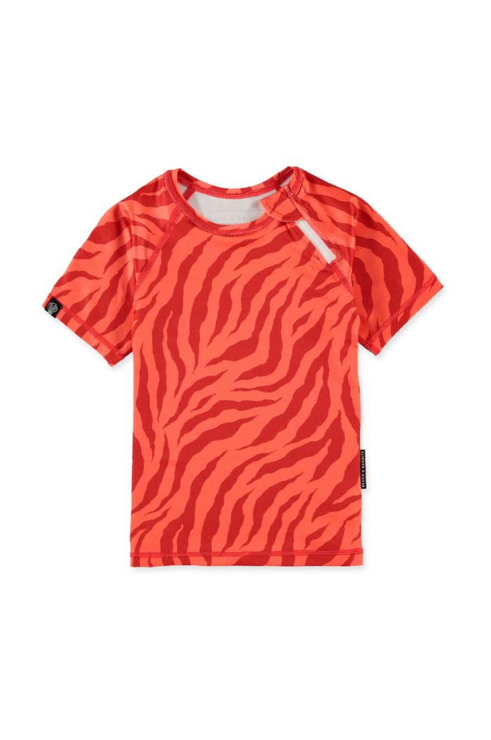 Beach & Bandits Stripes of Love Tee Red/Coral_1