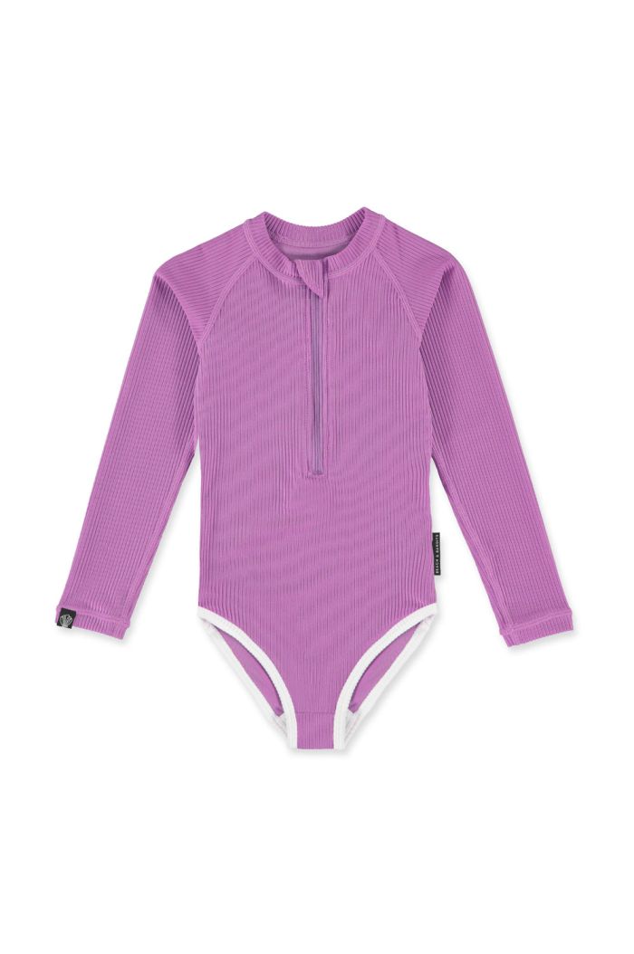 Beach & Bandits Orchid Ribbed Suit Purple