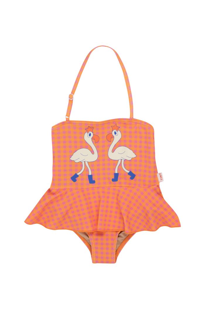Tinycottons Flamingos Swimsuit Marigold/Dark Pink_1