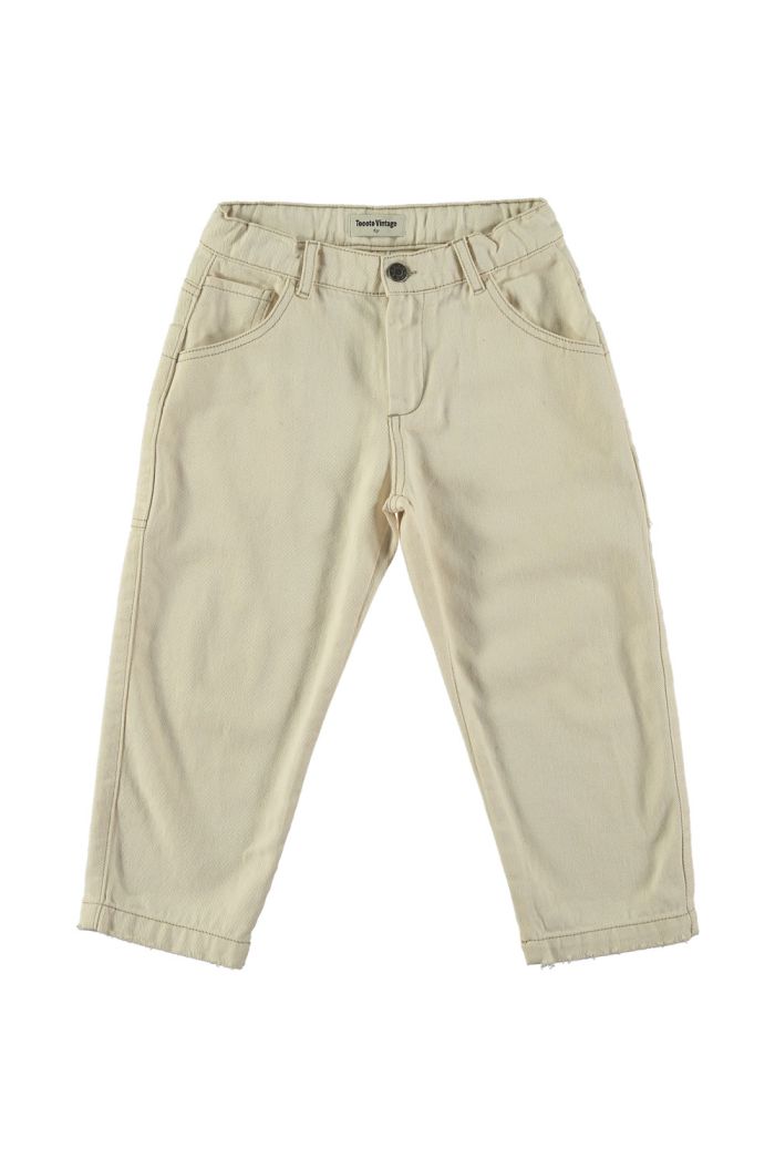 Tocoto Vintage Kid Twill Pants Off White_1