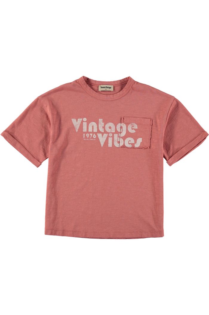Tocoto Vintage Oversized Vintage Vibes T-Shirt Dark Pink_1