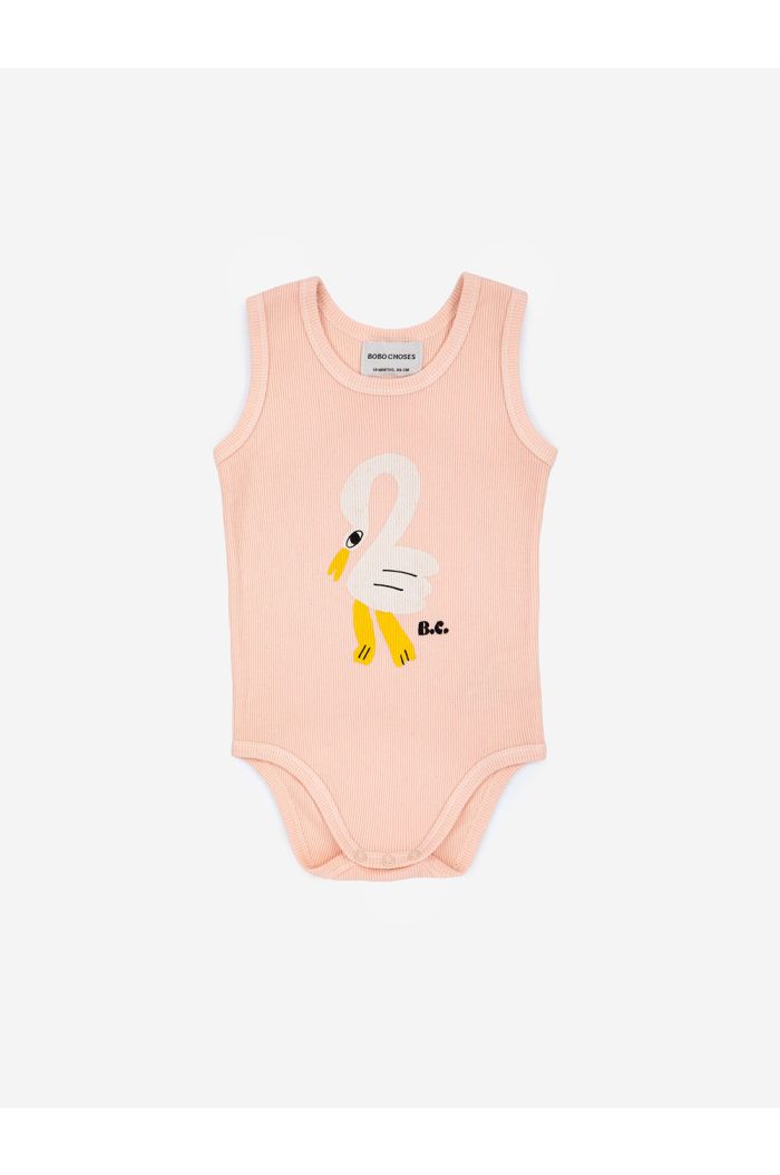 Bobo Choses Pelican sleveless body Baby Light Pink_1