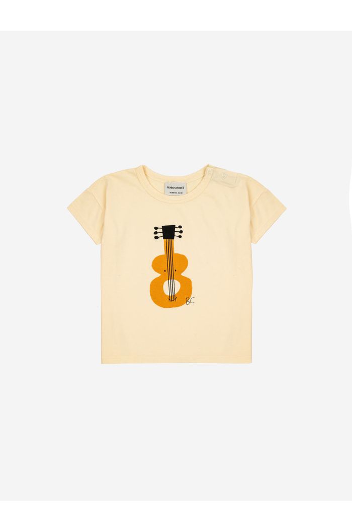 Bobo Choses Baby Acoustic Guitar T-shirt Light Yellow_1