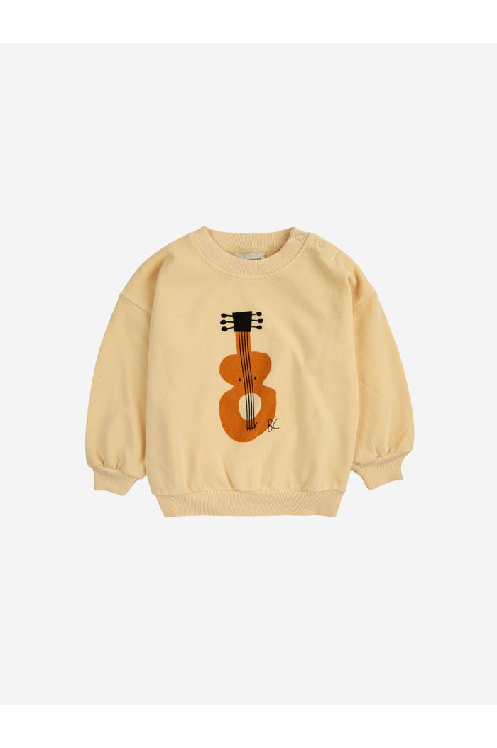 Bobo Choses Baby Acoustic Guitar sweatshirt Light Yellow_1