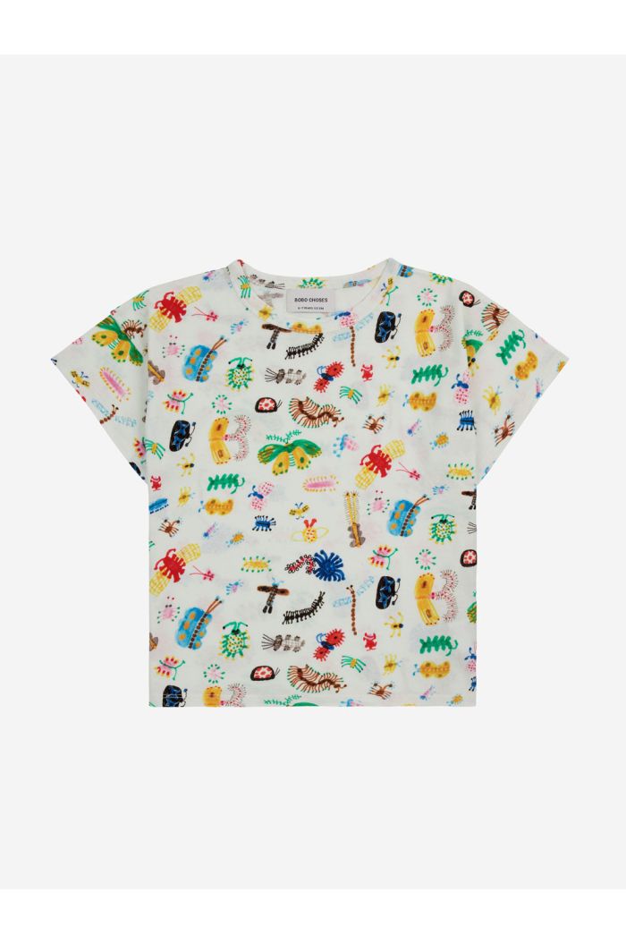 Bobo Choses Funny Insects all over T-shirt Offwhite_1