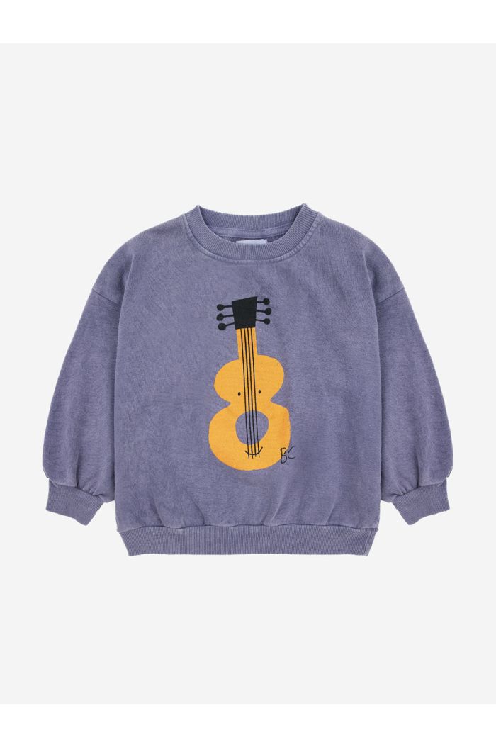 Bobo Choses Acoustic Guitar sweatshirt Prussian Blue_1