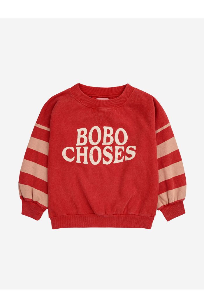 Bobo Choses Bobo Choses stripes sweatshirt Red_1
